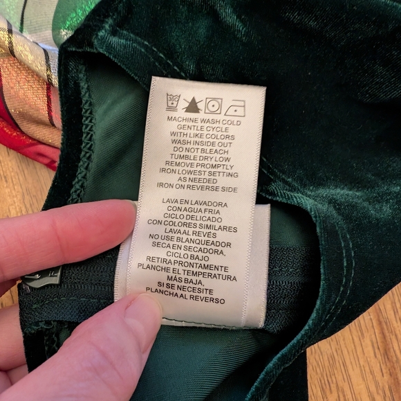 NWT! Iris & Ivy Plaid Stretch Velvet & Taffeta Party Dress - Picture 10 of 14